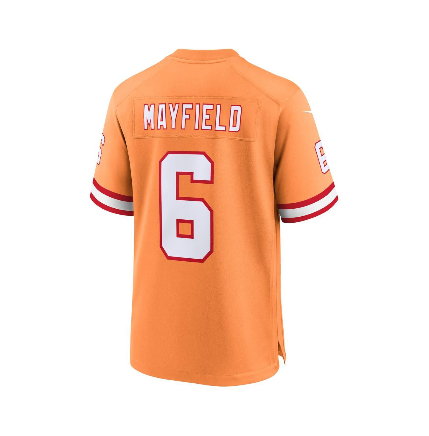 Мужской топ Nike Baker Mayfield Orange Tampa Bay Buccaneers Throwback Game Jersey — фото 3