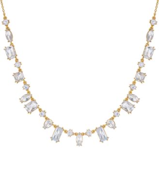 Epoxy Glass and silver Stone Silver-Tone Statement Necklaces