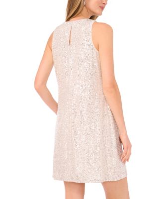 Women's Sequined Sleeveless Crewneck Dress