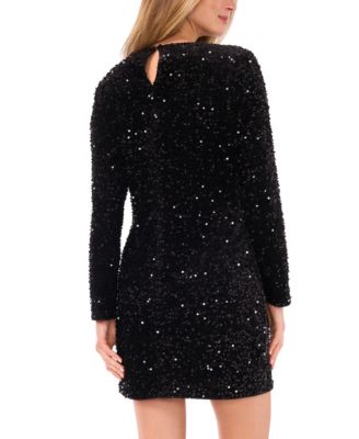 Women's Sequin Long-Sleeve Mini Dress