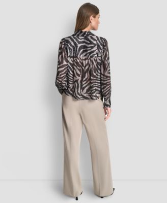 Women's Long Sleeve Collared Blouse