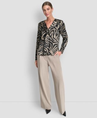 Women's V-Neck Piping Blouse