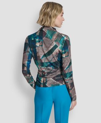 Women's Mock Neck Long Sleeve Top