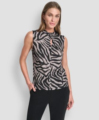 DKNY - Women's Sleeveless Mock Neck Top