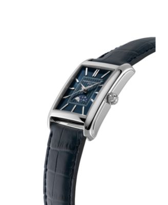 Men's Carree Automatic Blue Strap Watch, 30mm