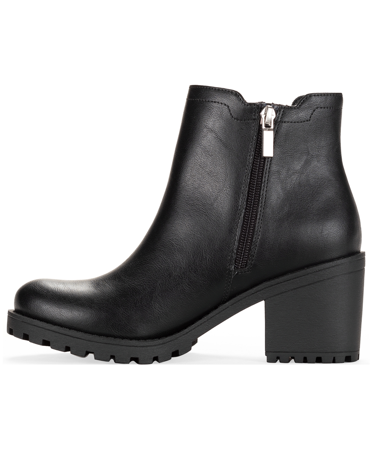 Wild Pair Women's Morghann Round Toe Lug Booties, Macy's Exclusive In Black