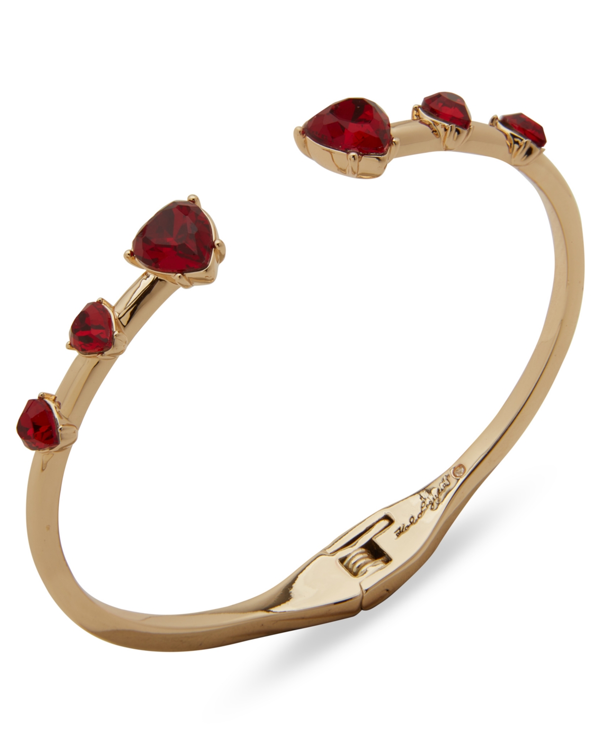 Karl Lagerfeld Red Stone Heart Cuff Bracelet