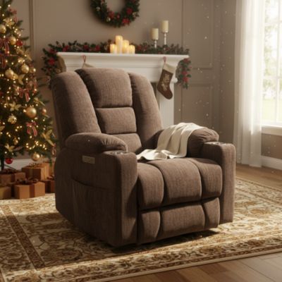 Power Lift Recliner Chair with Massage and Heat Heavy Duty Motion Mechanism with USB and Type C Ports