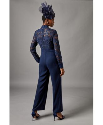 Women's Lace Tie Neck Jumpsuit