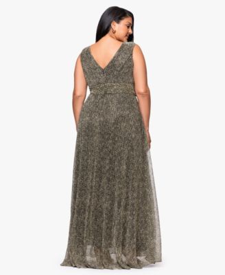 Plus Size Sleeveless Animal Crinkle Long Dress