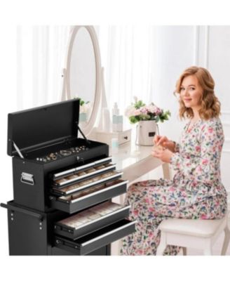 Rolling Tool Chest with Wheels and  8 Drawers, Detachable Metal Tool Box with Drawers