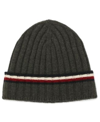 Men's 2-Piece Wide Rib Global Stripe Cuff Beanie and Scarf Set