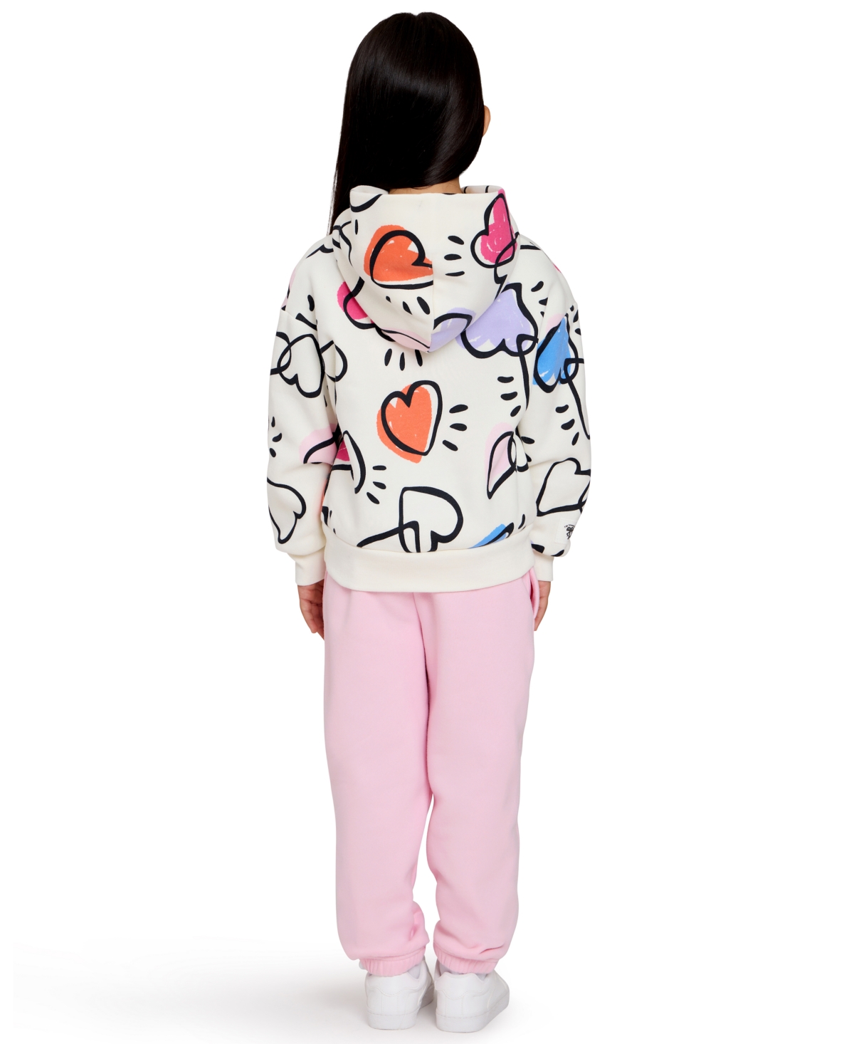 Color Lab Unisex 2t-6x Pull-on Printed Long Sleeve Hoodie In White