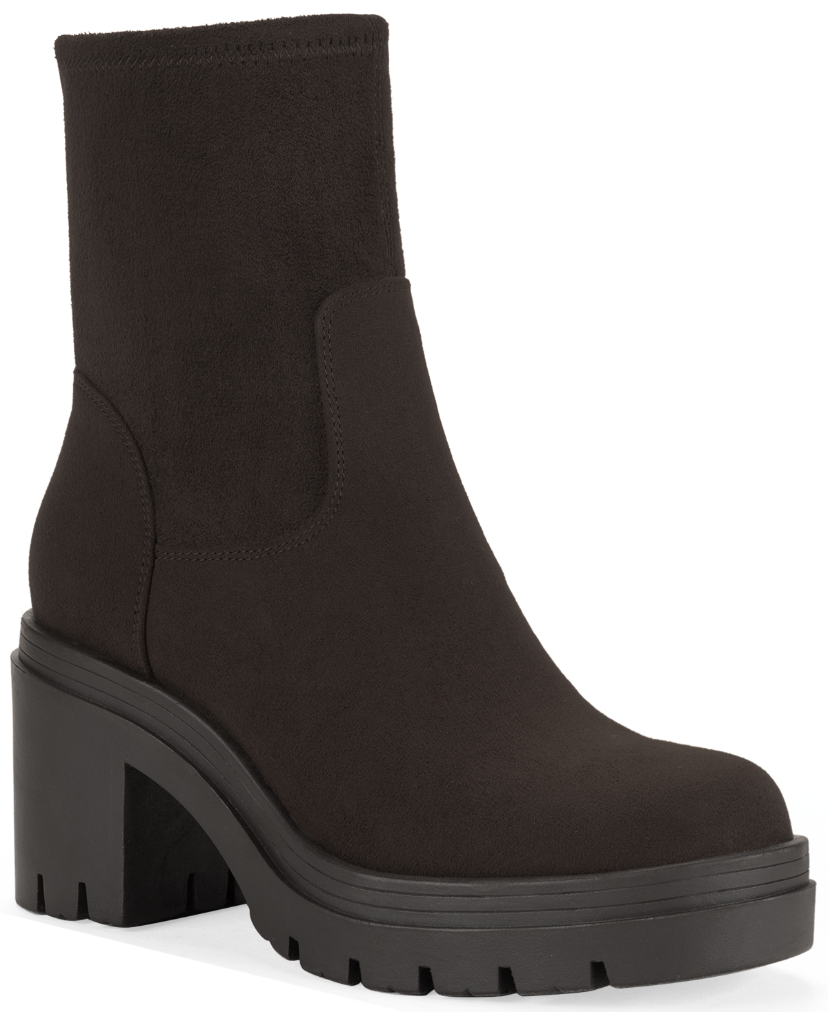 Wild Pair Women's Verona Block Heel Booties, Macy's Exclusive In Brown