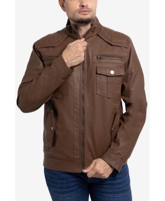 Men's Utility Jacket With Faux Shearling Lining