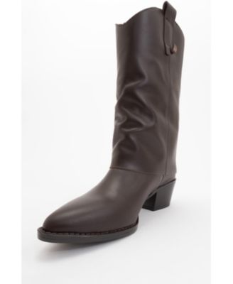 Teodora Leather Block Heel Boot (Women)