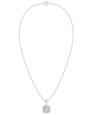 White Diamond Pendant Necklace (1/4 ct. t.w.) in Sterling Silver