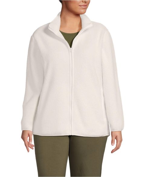 Женские куртки Lands' End Plus Size Cozy High Pile Full Zip Fleece Jacket