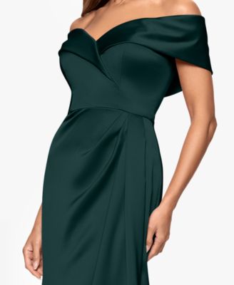 Petite Off-The-Shoulder A-Line Long Dress