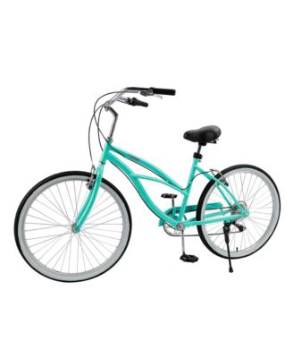 26-Inch Beach Cruiser Bike for Adults with Shimano 7-Speed, High-Carbon Steel Frame for Leisure Cycling