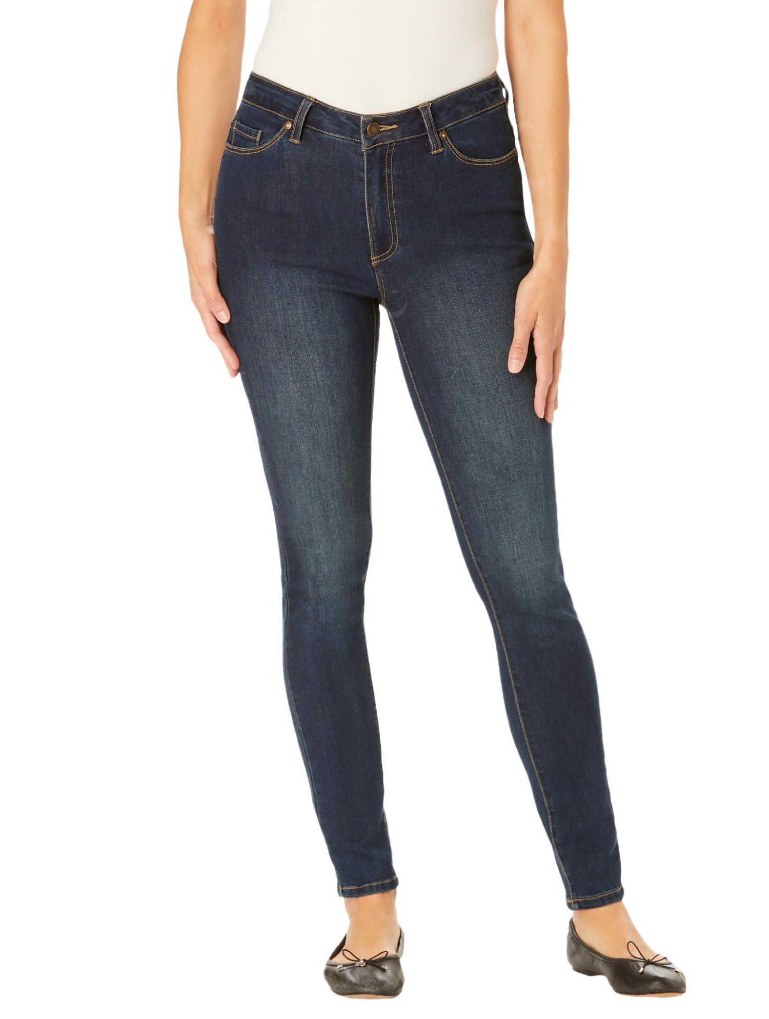 Women's Within Tall Slim-Leg Stretch Comfort Denim Five-Pocket Jeans