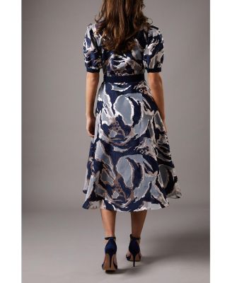 Women's Short Sleeve Jacquard Shirt Dress