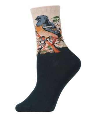 Women's Bird Limited Edition Art Cotton Blend Crew Sock