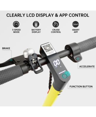 8.5 Inch Foldable Electric Scooter with 350W Motor, 22-Mile Range & Dual Brakes | Colorful LED Lights for a Stylish Night Ride