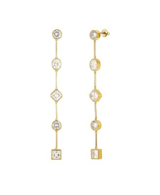 Carmela Bezel Crystal Drop Earrings