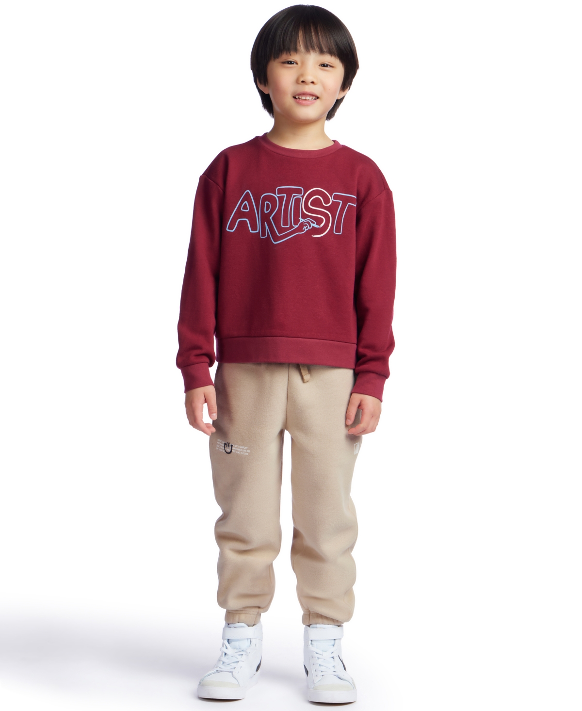 Color Lab Unisex 2t-6x Pull-on Fleece Jogger Pants In Nude