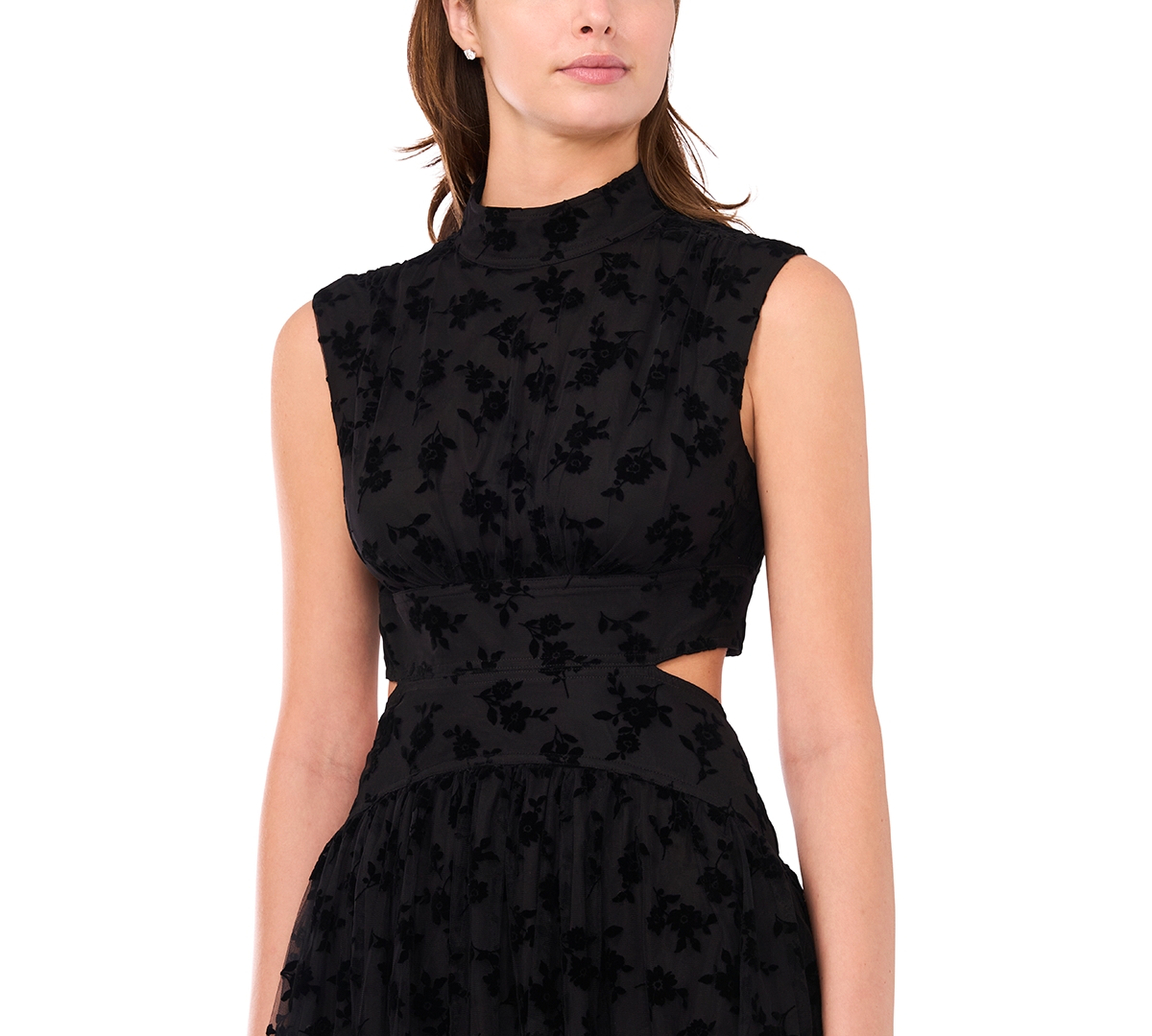 Parker Women's Mock Neck Cut Out Maxi Dress In Black