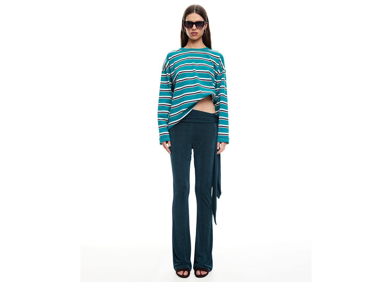 Women's Butterfly Tie Mid Rise Pants