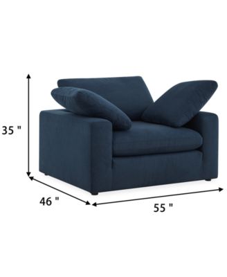 Fog 55" Fabric Accent Chair