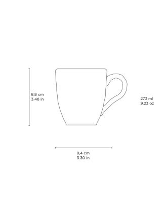 Stoneware Coffee Mugs, Set of 4