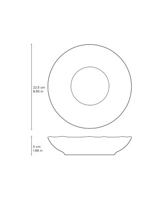 Stoneware Salad Bowls, Set of 6