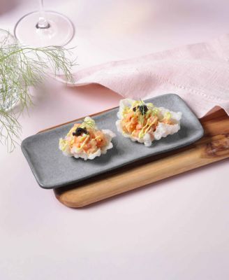 8.6" Stoneware Rectangular Platters, Set of 4