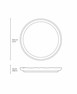 Stoneware Bread Plates, Set of 6