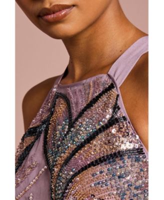 Petite Beaded Column Midi Dress