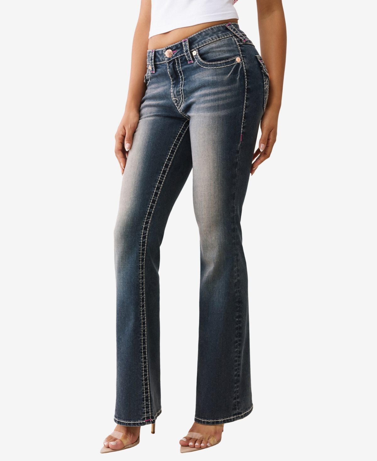 True Religion Women's Becca Bootcut Big Flap Jeans In Blue