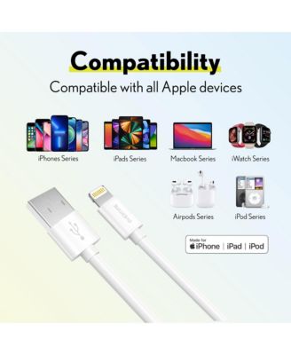 4 FT Lightning Cable 3-Pack Chargers (CE14541A)