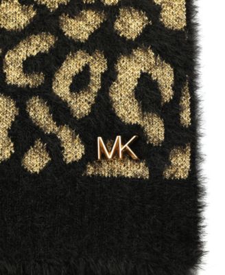 Women's Leopard Metallic Shimmer Scarf