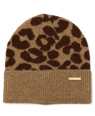 Women's Leopard Crown Cuff Beanie