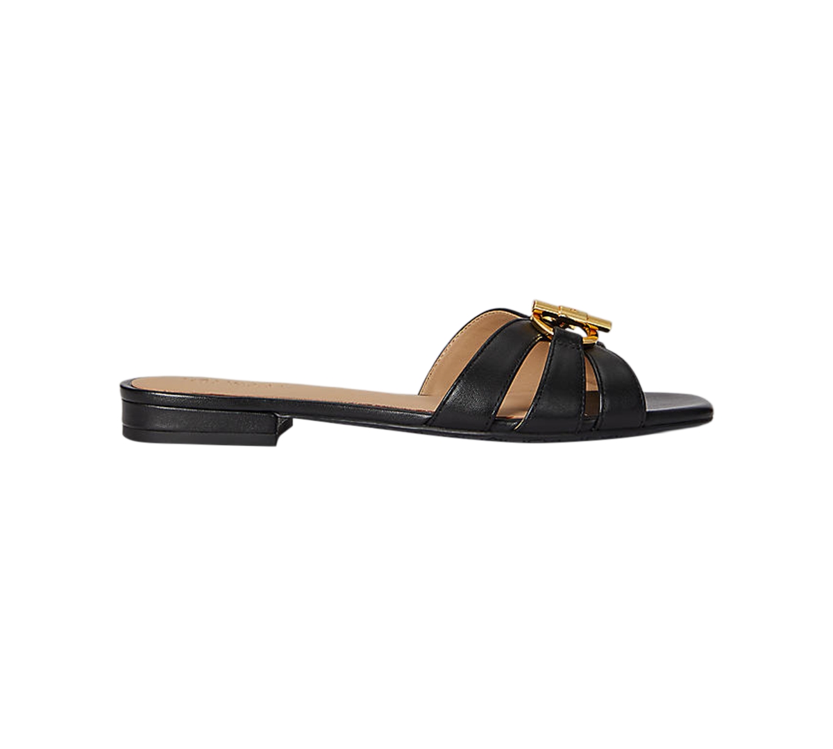 Ralph Lauren Blaike Women's Slip On Slide Sandal In Black
