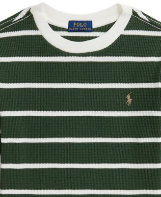Boys 2-7 Striped Waffle Cotton Long-Sleeve T-Shirt