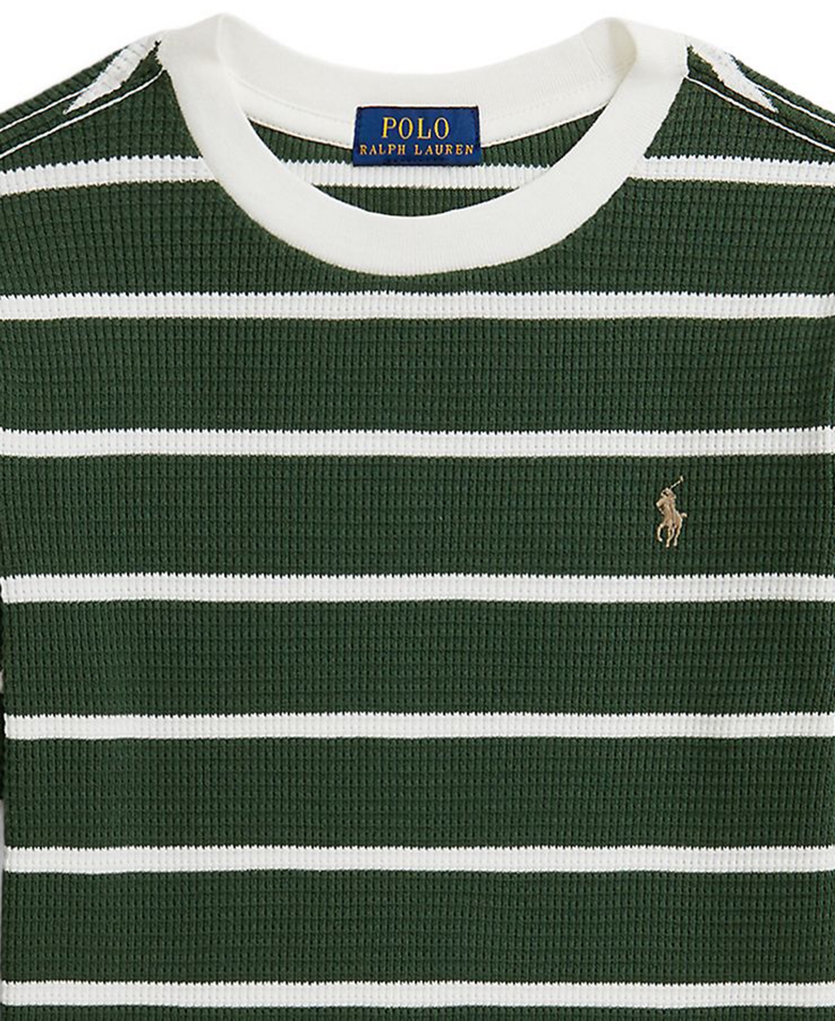 Polo Ralph Lauren Toddler and Little Boys Striped Waffle Cotton Long-Sleeve Tee