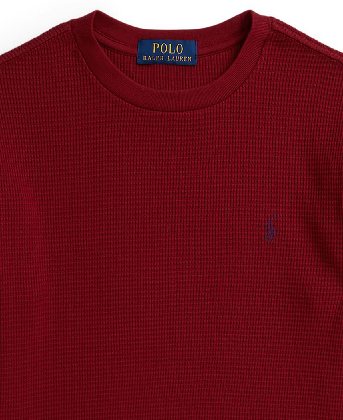 Polo Ralph Lauren Big Boys Waffle-Knit Cotton Long-Sleeve Tee