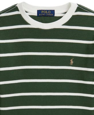 Boys 8-20 Striped Waffle Cotton Long-Sleeve T-Shirt