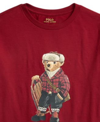 Boys' 8-20 Polo Bear Cotton Long-Sleeve Tee