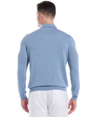 Men's Long-Sleeve Sweater Polo Shirt
