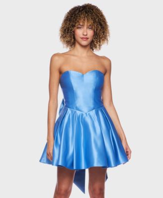 Alex & Sophia - Junior's Strapless Bow Dress